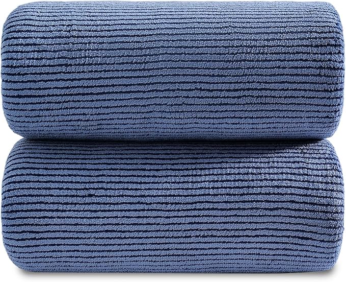 Jessy Home 2 Pack Navy Hand Towel Set 16x31,Ultra Soft Microfiber Towel for Bathroom Highly Absorbent & Quick Dry Hand Face Towel,Multi-Purpose Luxury Premium Towel for Kitchen,Hotel,Shower,Spa,Gym