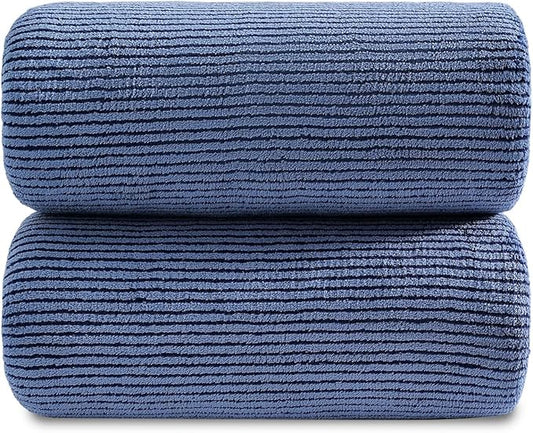 Jessy Home 2 Pack Navy Hand Towel Set 16x31,Ultra Soft Microfiber Towel for Bathroom Highly Absorbent & Quick Dry Hand Face Towel,Multi-Purpose Luxury Premium Towel for Kitchen,Hotel,Shower,Spa,Gym