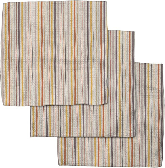 Kitchen Dish Cloths - Quick Dry Dishcloths for Kitchen - Premium Dish Rags with Geoweave - 3-Pack Set Stripe Season