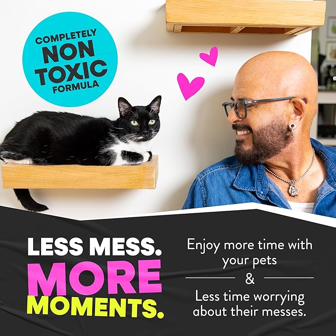 Jackson Galaxy EX Stain & Odor Eliminator - Pet Urine Remover Refill Tablets - Fast Acting & Non-Toxic CO2 Based Cat Pee Cleaner, Refill Tablets for 2 Full Solutions - Made by a Cat Expert