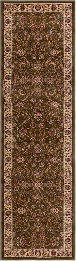 SAFAVIEH Lyndhurst Collection Runner Rug - 2'3" x 14', Sage & Ivory, Traditional Oriental Design, Non-Shedding & Easy Care, Ideal for High Traffic Areas in Living Room, Bedroom (LNH219B)