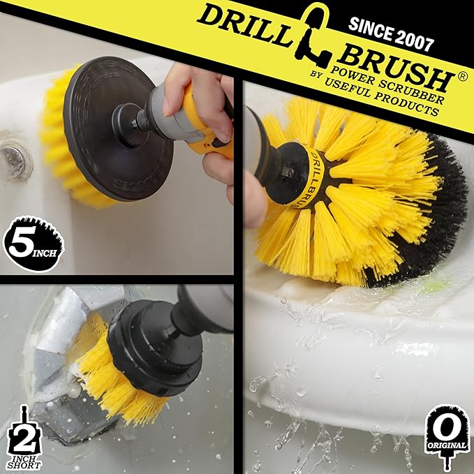 Bathroom Cleaner - Cleaning Supplies - Spin Brush - Grout Cleaner - Bathtub - Shower - Drill Brush - Carpet Cleaner - Sink - Shower Mat - Scrub Brush - Tile Grout Cleaning Tool & Shower Power Cleaner