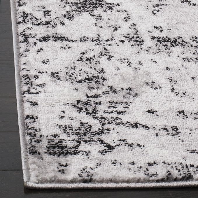 SAFAVIEH Skyler Collection Area Rug - 9' x 12', Charcoal & Ivory, Modern Abstract Design, Non-Shedding & Easy Care, Ideal for High Traffic Areas in Living Room, Bedroom (SKY186L)
