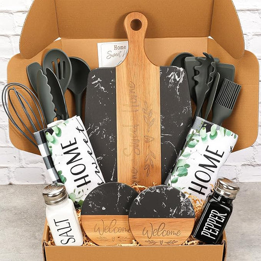 Housewarming Gifts New Home, Unique Housewarming Baskets for New Homeowners, Couples, First Apartment,Closing Gift for Home Buyers Realtors,First House Gift Ideas, New Apartment