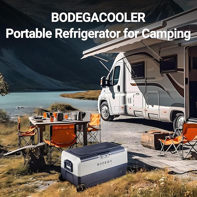 BODEGA BODEGACOOLER 12 Volt Portable Refrigerator,38 Quart Car Fridge APP Control,36L (-4℉-68℉) Compressor Car Freezer 12/24V DC and 100-240V AC for Travel,Truck RV Camping Boat and Home Use