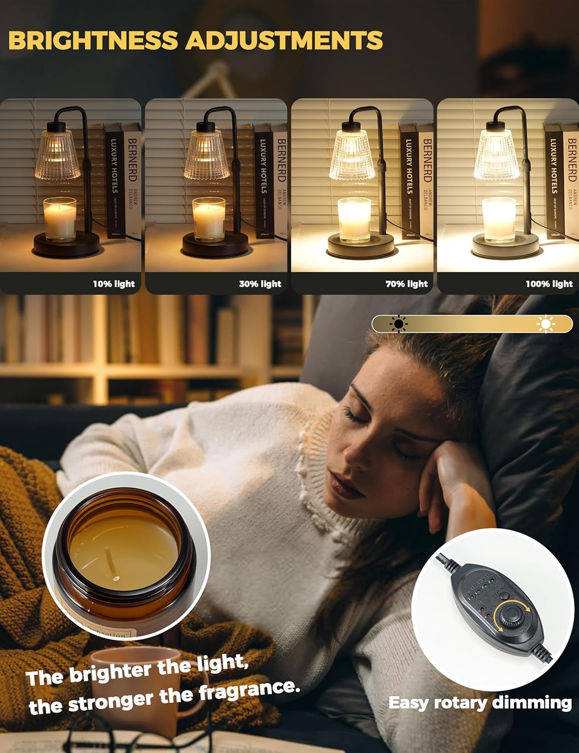 Dimmable Candle Warmer Lamp with Timer