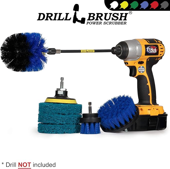 Cleaning Tools - Cordless Drill Accessories - Drill Brush Scrubber Attachments - Pool Cleaner - Home Cleaning Brushes - Kitchen Scrub Brush - Kitchen Cleaner Pads - Stove Brush - Counters
