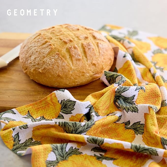 Tea Towels – Spring & Summer Collection – Quick-Dry, Ultra-Absorbent, Reusable Microfiber Kitchen Towels for Drying & Cleaning - Field of Gold - 1 Pack