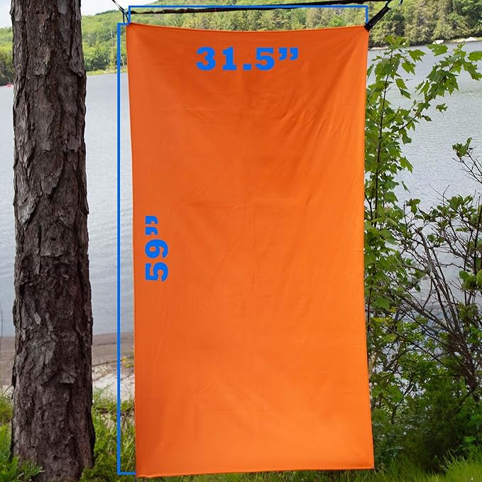 Camping Threads Quick Dry Microfiber Camp Towels Family Four Pack - Includes 4 XL Body Towels and 4 Washcloths