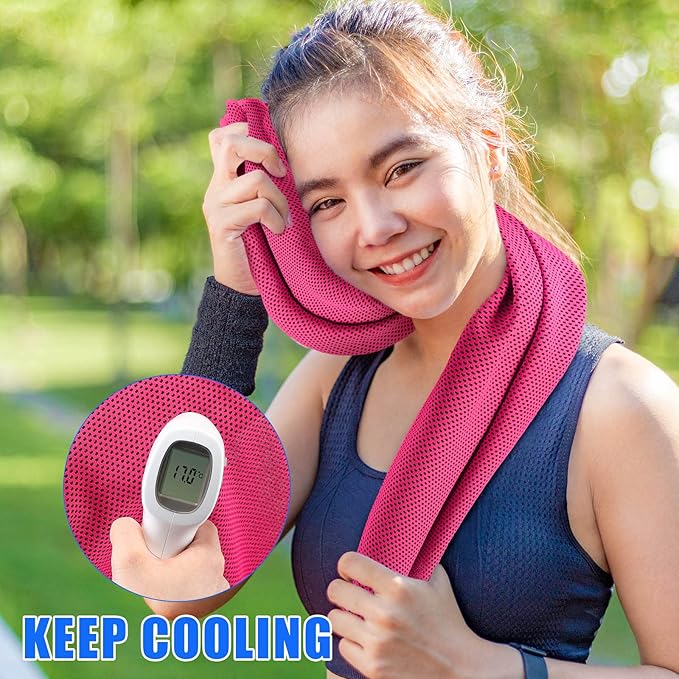 150 Pcs Cooling Towels Bulk 32 x 12 Inch Ice Towel Bulk Cooling Rag for Face and Neck Soft Breathable Microfiber Cloth Chilly Quick Cold for Gym Sport Golf Running Stay Cold (Multiple Colors)