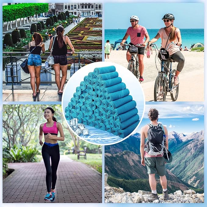Cooling Towel Bulk - Neck & Face Cool Chilly Towels Microfiber Breathable Sport Sweat Rag for Gym, Yoga, Travel, Camping, Running, Outdoor