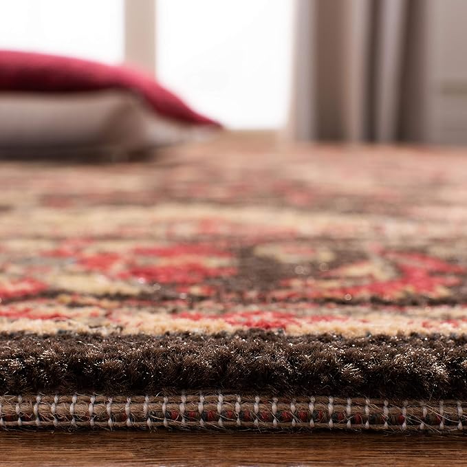 SAFAVIEH Mahal Collection Runner Rug - 2'2" x 6', Brown & Beige, Traditional Oriental Design, Non-Shedding & Easy Care, Ideal for High Traffic Areas in Living Room, Bedroom (MAH693T)