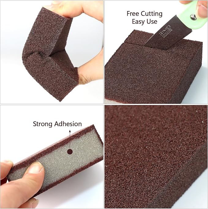 100 Pack Melamine Sponges & 12PCS Magic Carborundum Sponge Bundle