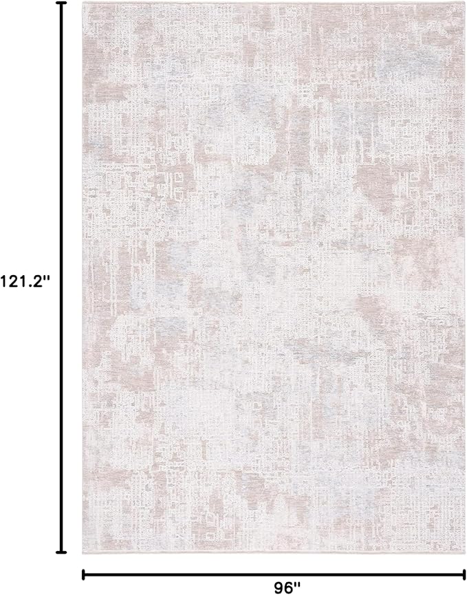SAFAVIEH Marmara Collection Area Rug - 8' x 10'1", Grey & Beige Blue, Modern Design, Non-Shedding & Easy Care, Ideal for High Traffic Areas in Living Room, Bedroom (MRM314F)