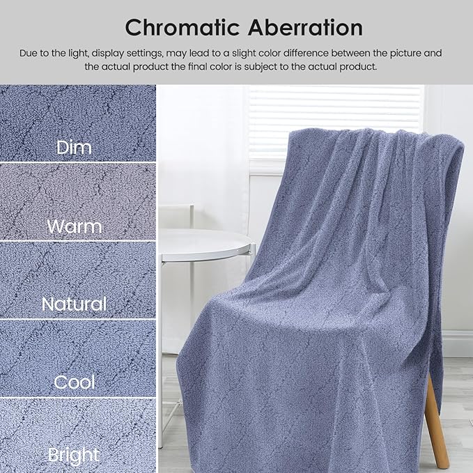 Bath Towels, Pack of 4, 30"x60", Large Microfiber Towel Set, Ultra Soft, Super Absorbent, Fast Drying, Perfect for Suana, Shower, Pool, Sport, Travel, Fitness, SPA,Yoga, Coral Fleece - Blue