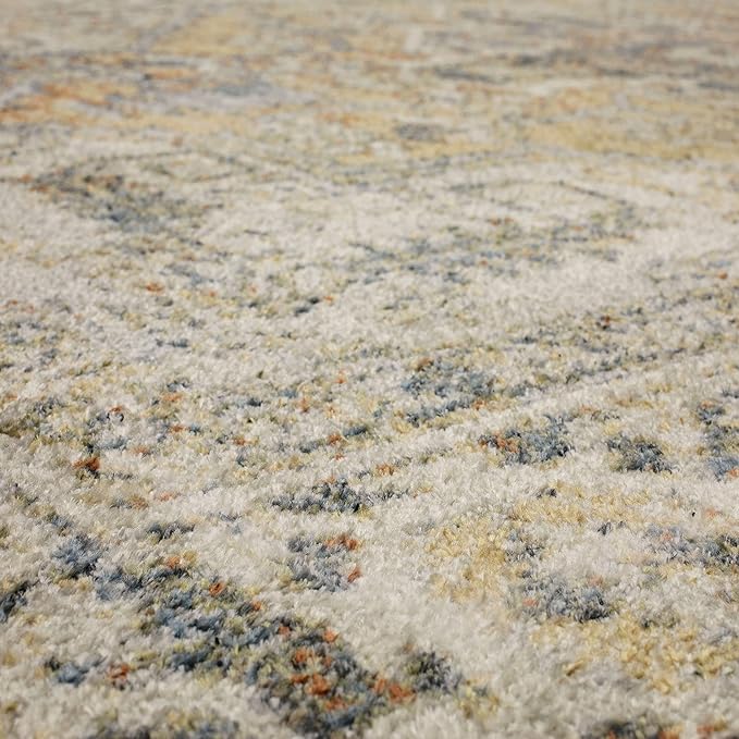 Mohawk Home Nyx Floral Ornamental Cream 6' x 9' Area Rug Perfect for Living Room, Dining Room, Office
