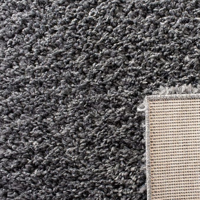 SAFAVIEH August Shag Collection Accent Rug - 2' x 5', Charcoal, Solid Design, Non-Shedding & Easy Care, 1.5-inch Thick Ideal for High Traffic Areas in Entryway, Living Room, Bedroom (AUG200H)