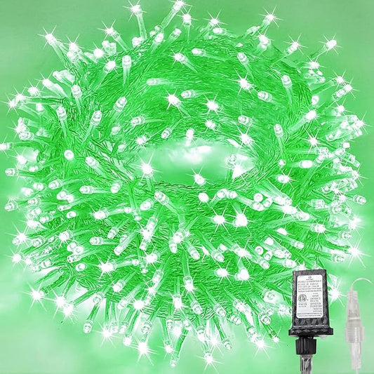 88FT 240LED Extra-Long Connectable String Lights Indoor Outdoor Clear Wire, Green Christmas String Lights, Plug in Twinkle Fairy Light with Timer for Wedding Patio Tree Yard Christmas Decorations