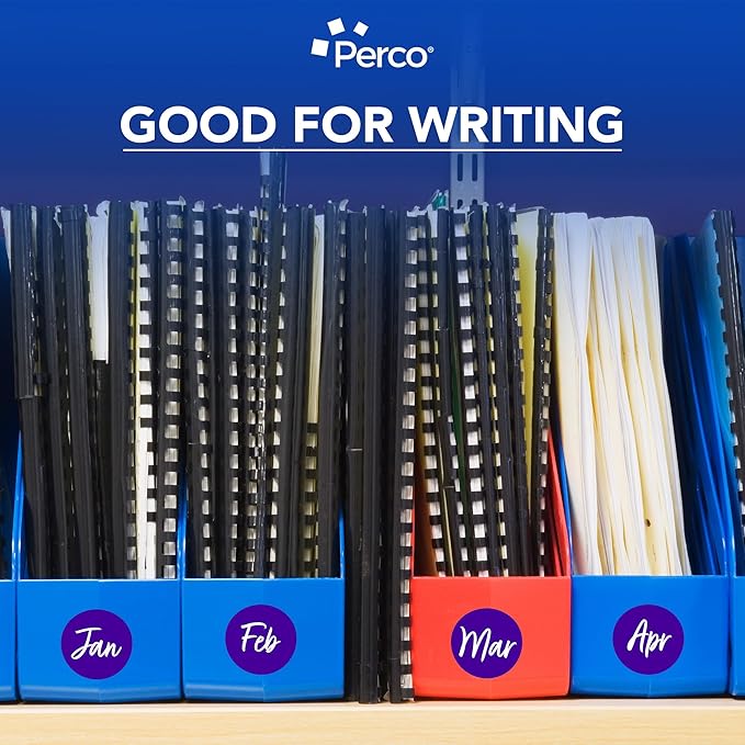Perco Purple 2-Inch Perforated Circle Dot Sticker Labels — 10 Rolls, 5,000 Round Stickers — with Permanent Adhesive for Organizing, Color Coding, Bin Labeling, Packaging Alerts—Made in USA