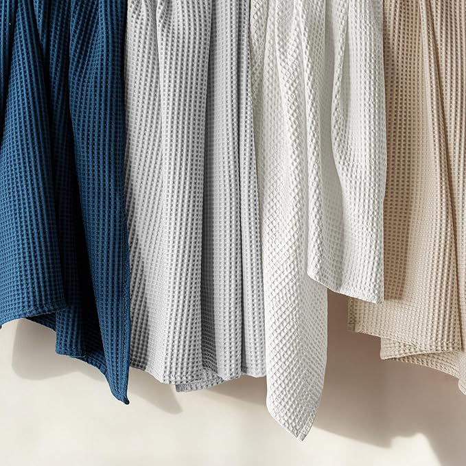 Exclusivo Mezcla 100% Cotton Waffle Weave Blanket Twin Size, Soft, Lightweight and Breathable Muslin Gauze Blanket for Dorm, Home Decor, All Season, 60"x80", Khaki
