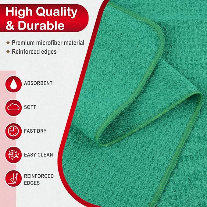 Kitchen Towel Premium Sublimation Blank Towels Fast Drying Tea Towel Polyester Dish Towels for Drying Dishes Festive Decoration 16 Inch X 24 Inch 10 Pack Christmas Green