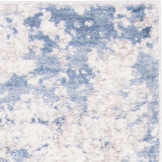 SAFAVIEH Amelia Collection Runner Rug - 2'2" x 8', Grey & Blue, Modern Abstract Design, Non-Shedding & Easy Care, Ideal for High Traffic Areas in Living Room, Bedroom (ALA705F)