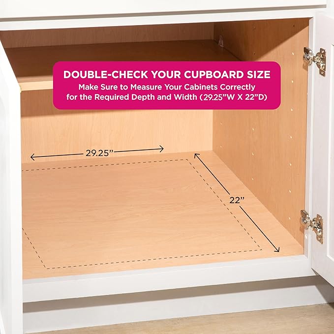 HOLDN’ STORAGE Heavy-Duty Premium Collection Pull Out Cabinet Organizer, Cabinet Drawer Slide Outs, Lifetime Limited Warranty - Basket Size 28" W x 21" D x 5" H, Anti-Rust Chrome Finish