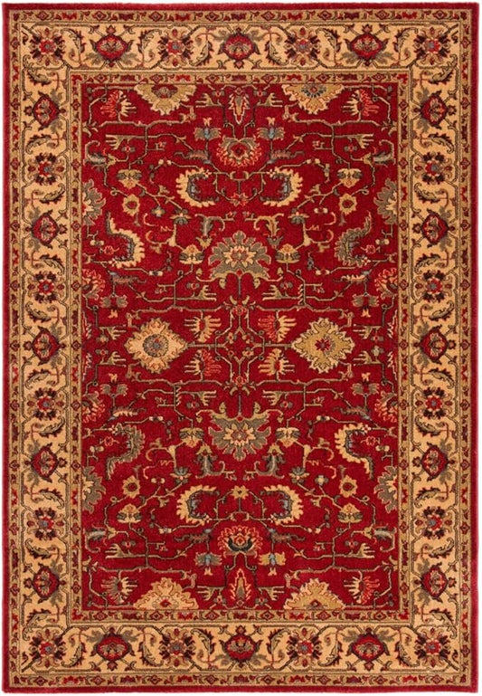 SAFAVIEH Mahal Collection Accent Rug - 2'2" x 4', Red & Beige, Traditional Oriental Design, Non-Shedding & Easy Care, Ideal for High Traffic Areas in Entryway, Living Room, Bedroom (MAH693Q)
