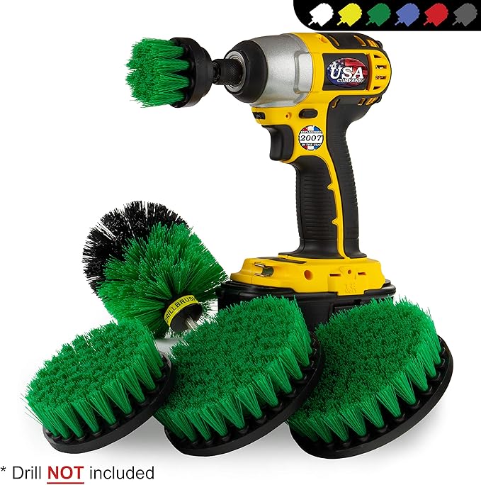 Kitchen Cleaning Supplies - Household Kitchen Cleaners - Drill Brush Kitchen Accessories - Oven Cleaning Tool - Stove Burners Cleaning Kit - Cast Iron Cleaning Kit - Home Cooktop Cleaning Brushes Kit