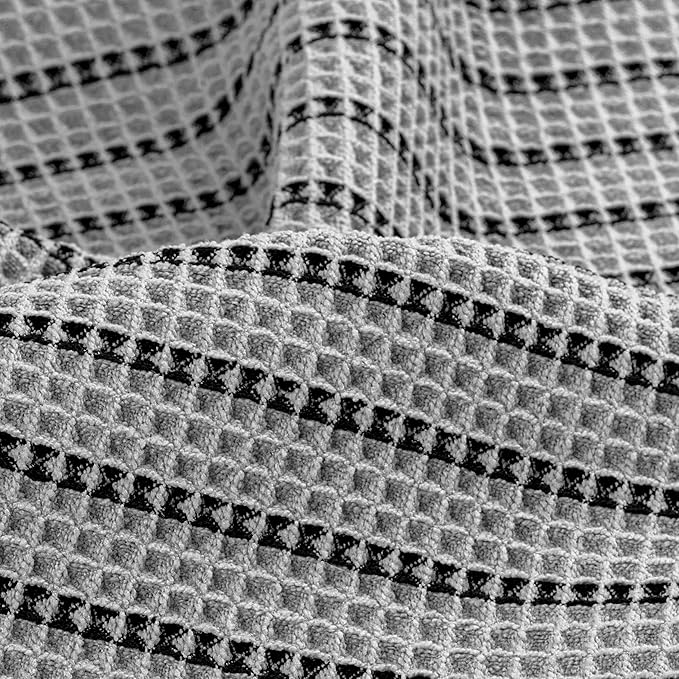 430 GSM Microfiber Oversize Quick Dry Lint Free Bath Towel, 60 x 30 in, 4 Pack (Waffle Weave)