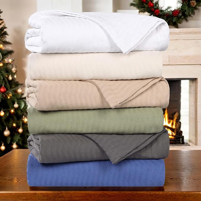 Superior JENA Cotton Blanket, for Picnic, Beach, Traveling or Camping, Bedroom Decor, Essentials, Cover for Bed, Couch, Lounging, Textured Jacquard, Modern Chevron Woven Blanket, Twin, Charcoal