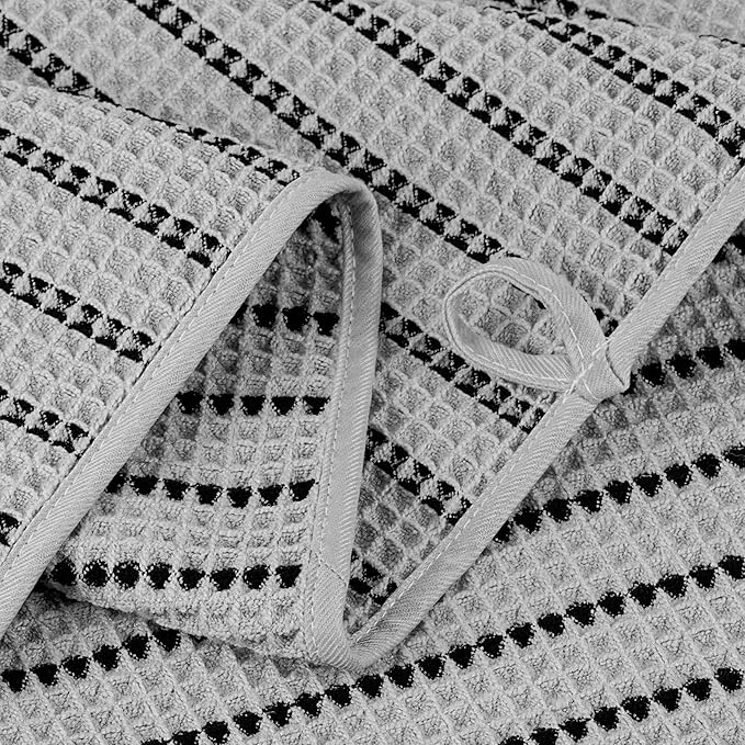 430 GSM Microfiber Oversize Quick Dry Lint Free Bath Towel, 60 x 30 in, 4 Pack (Waffle Weave)