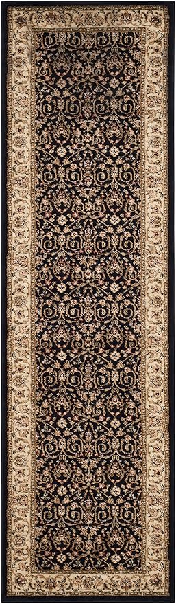 SAFAVIEH Lyndhurst Collection Runner Rug - 2'3" x 6', Black & Ivory, Traditional Oriental Design, Non-Shedding & Easy Care, Ideal for High Traffic Areas in Living Room, Bedroom (LNH316B)