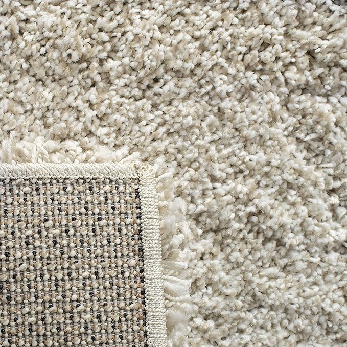 SAFAVIEH Hudson Shag Collection Runner Rug - 2'3" x 14', Ivory & Grey, Modern Trellis Design, Non-Shedding & Easy Care, 2-inch Thick Ideal for High Traffic Areas in Living Room, Bedroom (SGH281A)