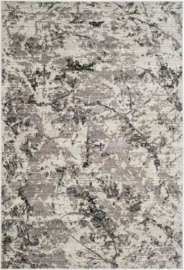 SAFAVIEH Skyler Collection 6' x 9' Grey/Ivory SKY186K Modern Abstract Non-Shedding Living Room Bedroom Dining Home Office Area Rug