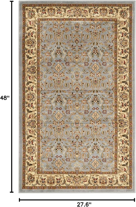 SAFAVIEH Lyndhurst Collection Accent Rug - 2'3" x 4', Light Blue & Ivory, Design, Non-Shedding & Easy Care, Ideal for High Traffic Areas in Entryway, Living Room, Bedroom (LNH312B)