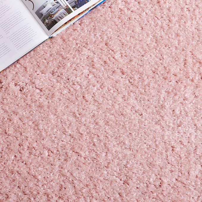 SAFAVIEH Area Rug 8x10 - Lindsay Shag Collection - Large - Pink, Non-Shedding & Easy Cleaning, Ultra Plush Thick Pile, Ideal for Living Room, Bedroom, Dining Space (LNS560U)