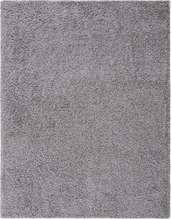 SAFAVIEH Lindsay Shag Collection Area Rug - 4' x 6', Dark Grey, Contemporary Design, Ideal for High Traffic Areas in Living Room, Bedroom & Dining Room (LNS560G-4)