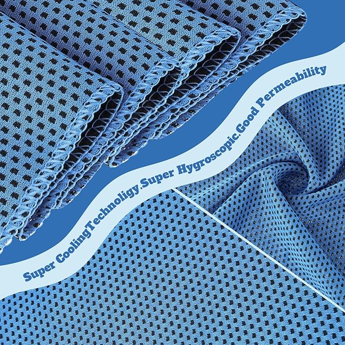 Cooling Towel Bulk - Neck & Face Cool Chilly Towels Microfiber Breathable Sport Sweat Rag for Gym, Yoga, Travel, Camping, Running, Outdoor