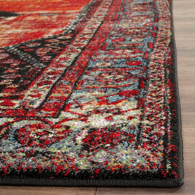 SAFAVIEH Vintage Hamadan Collection Accent Rug - 2'3" x 4', Orange & Multi, Traditional Design, Non-Shedding & Easy Care, Ideal for High Traffic Areas in Entryway, Living Room, Bedroom (VTH217B)