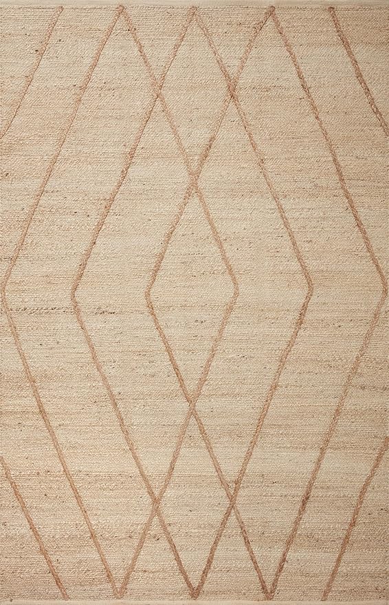 Loloi Bodhi Collection BOD-02 Ivory/Natural 7'-9" x 9'-9" Area Rug