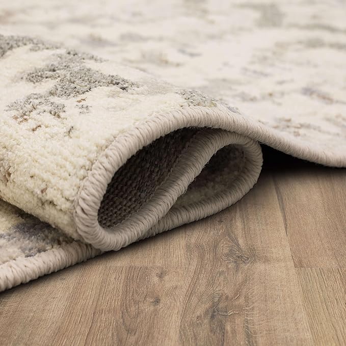 Mohawk Home Helena Abstract Ikat Beige 2' 1" x 5' Area Rug Perfect for Kitchen, Living Room, Dining Room