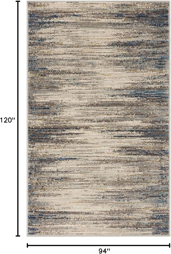 Mohawk Home Nexus Modern Contemporary Abstract Light Gray 7' 10" x 10' Area Rug Perfect for Living Room, Dining Room, Office