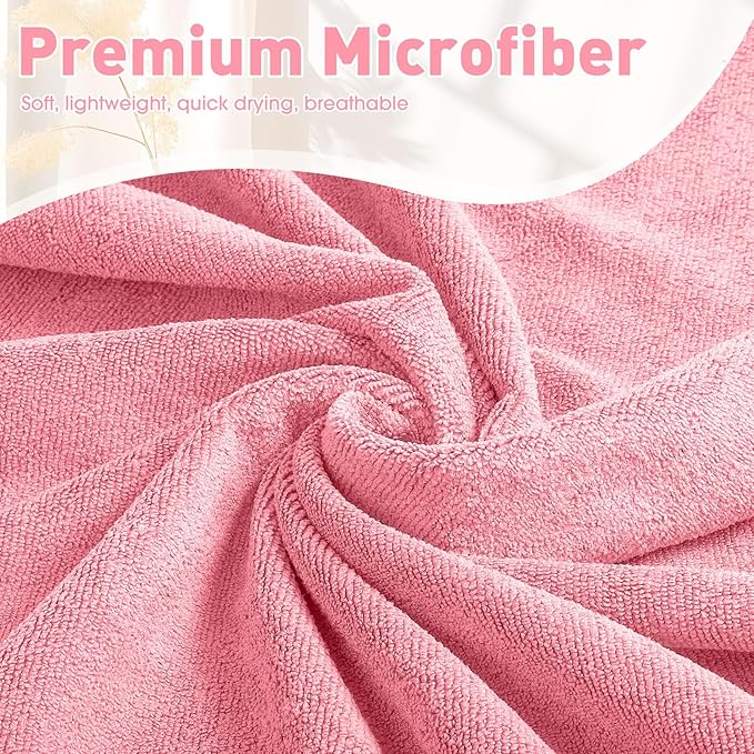 6 Pcs Hot Yoga Towels Bulk Non Slip Microfiber Anti Slip Absorbent Multicolor Wicking Pilates Yoga Mat Towel for Women Men Pilates, 27" x 72" (Multicolor)
