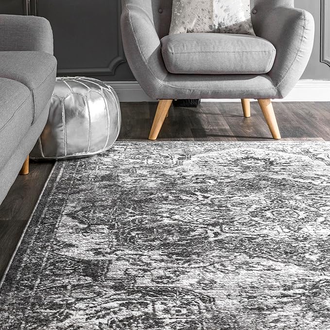 nuLOOM Maryanne Transitional Medallion Accent Rug, 3x5, Grey