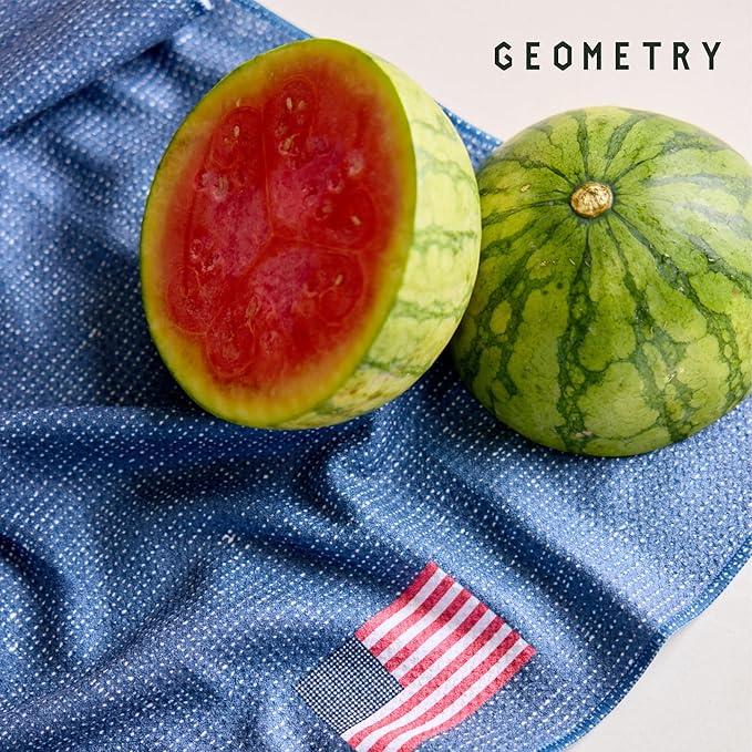 Kitchen Towels - Quick Dry, Absorbent Microfiber Dish Towels for 4th of July, Memorial Day, Veterans Day, and Holiday Decor - Red, White, and Blue- Patriot Picnic