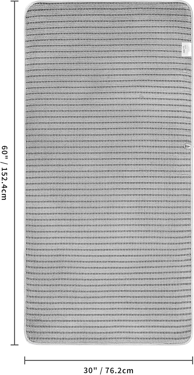 430 GSM Microfiber Oversize Quick Dry Lint Free Bath Towel, 60 x 30 in, 4 Pack (Waffle Weave)