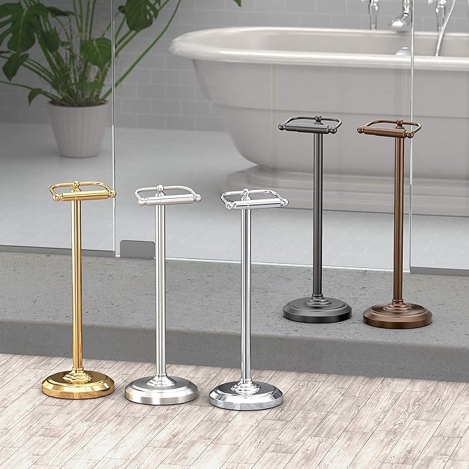 Home Accents Brass Toilet Tissue Holder, 22" H