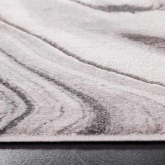 SAFAVIEH Craft Collection X-Large Area Rug - 12' x 15', Grey & Silver, Modern Abstract Design, Non-Shedding & Easy Care, Ideal for High Traffic Areas in Living Room, Bedroom (CFT819G)