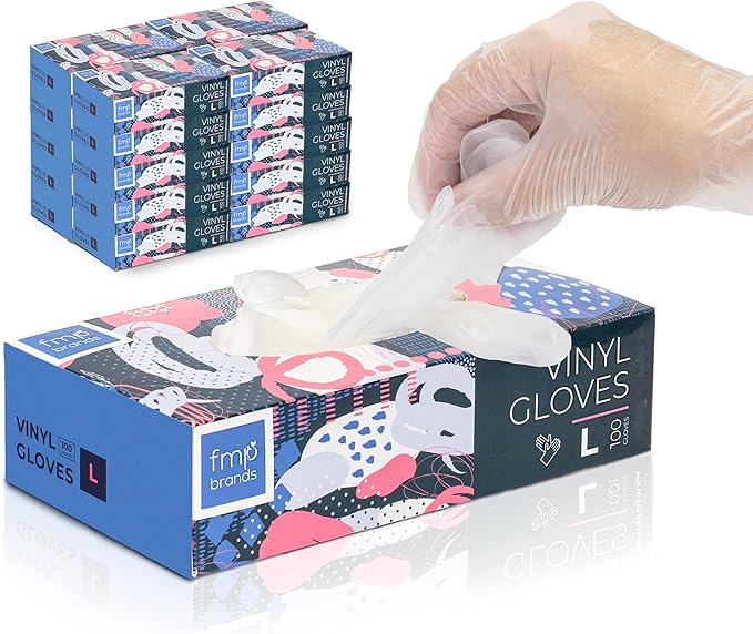 Fit Meal Prep 2000 Pack Disposable Latex Free Large Vinyl Food Prep Gloves - Powder Free, Ideal for Kitchen, Bathroom, Household, Gardening
